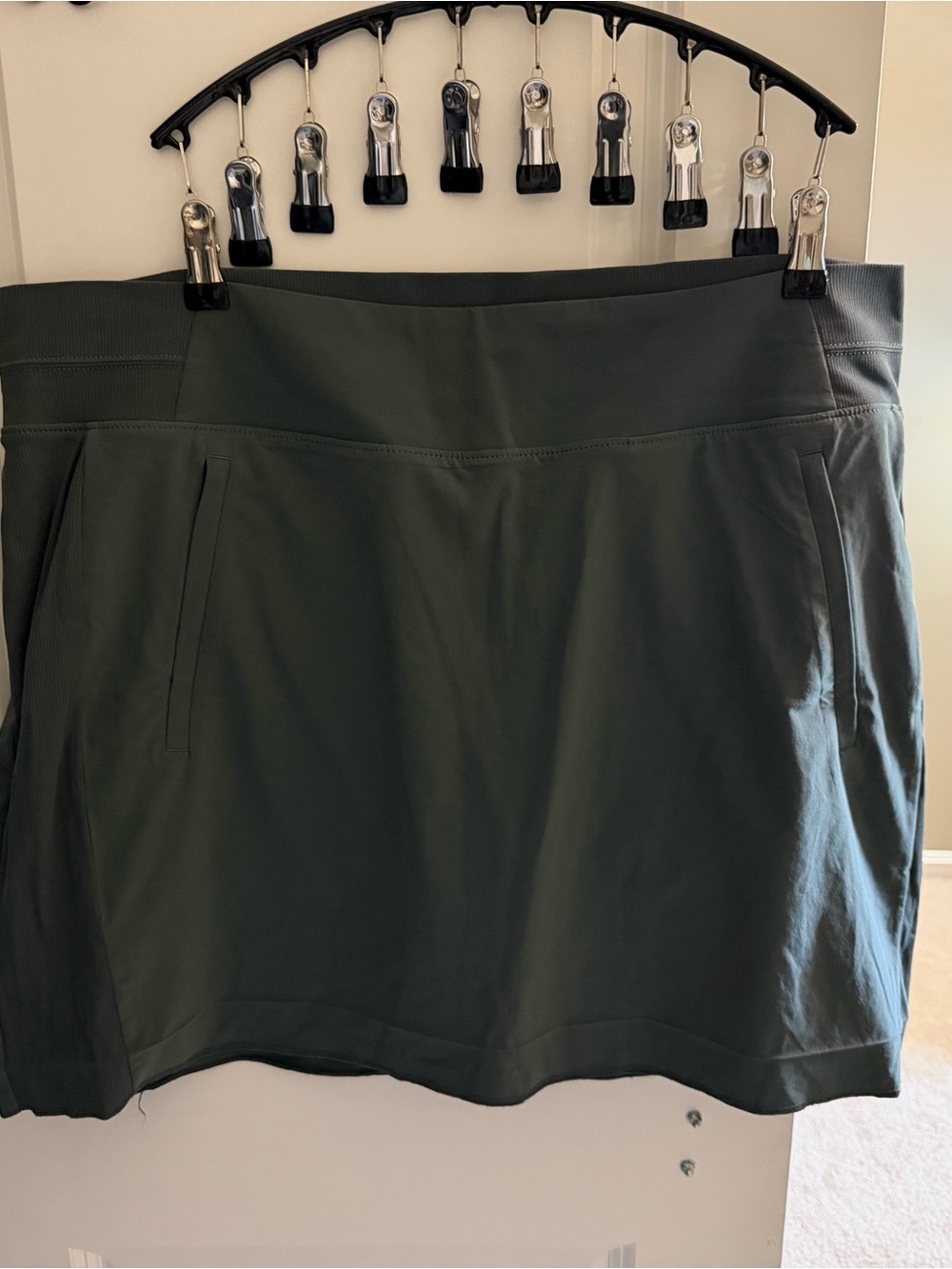 Athleta Olive Green Performance Skort with Built-In Liner